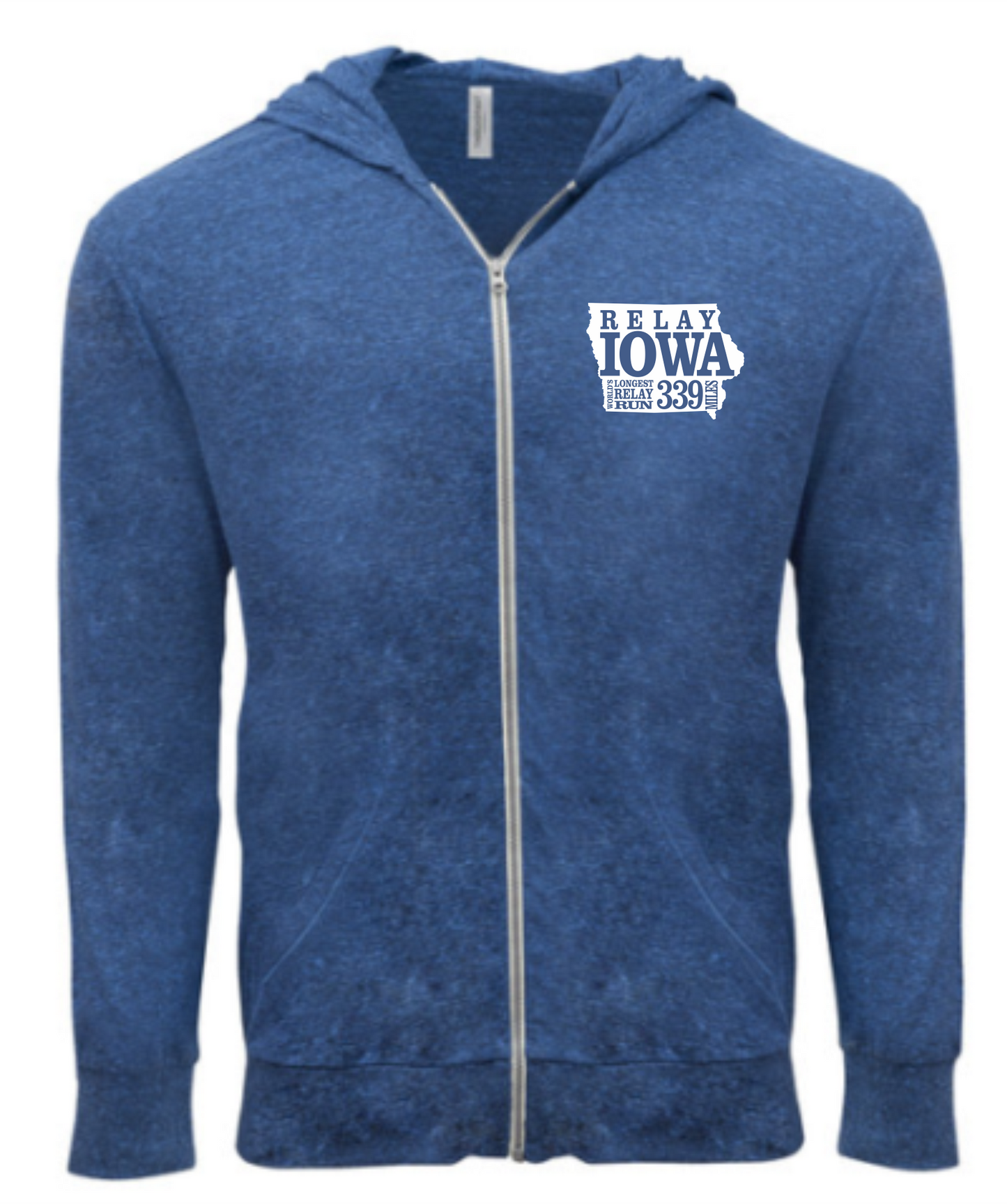 Lightweight Full Zip FINISHER Hoodie Blue & Black Heather