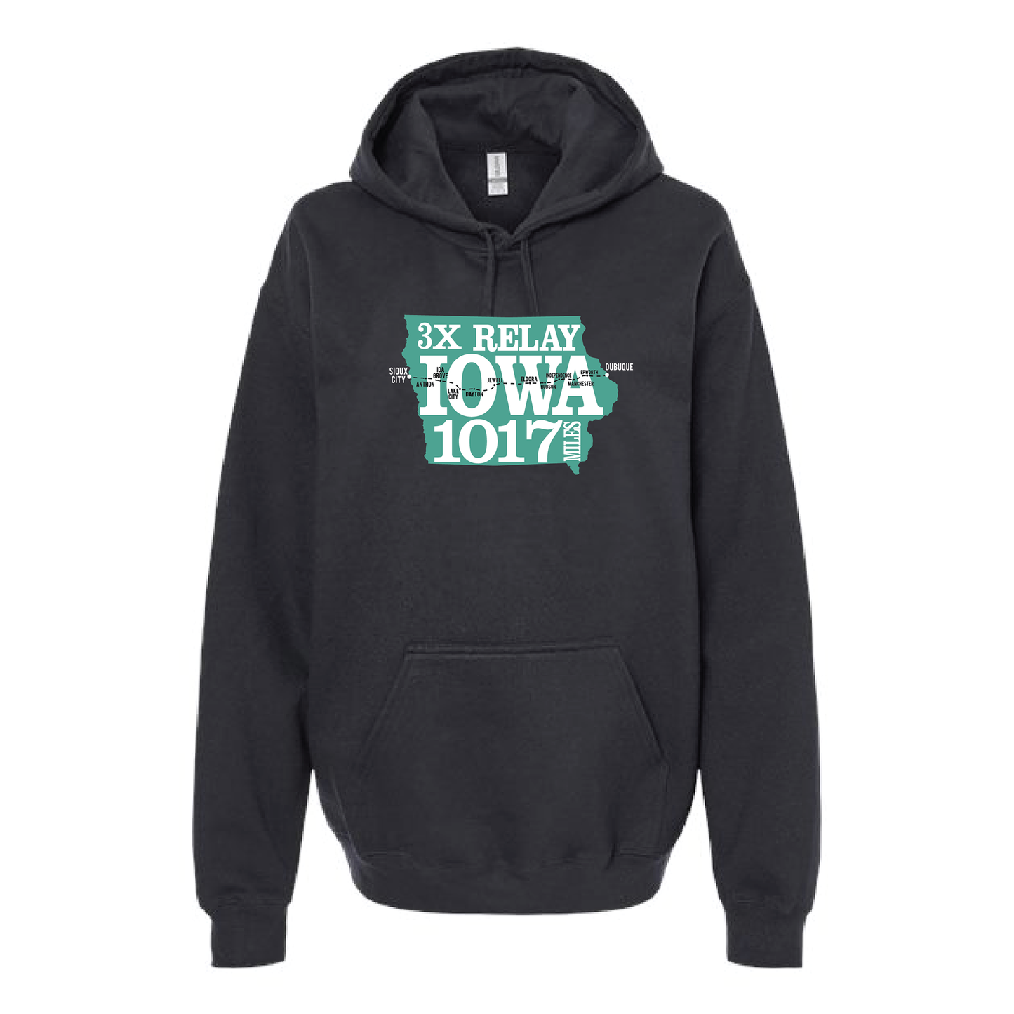 Relay Iowa 3X Runner Tee - 1017 MILES BLACK Hoodie