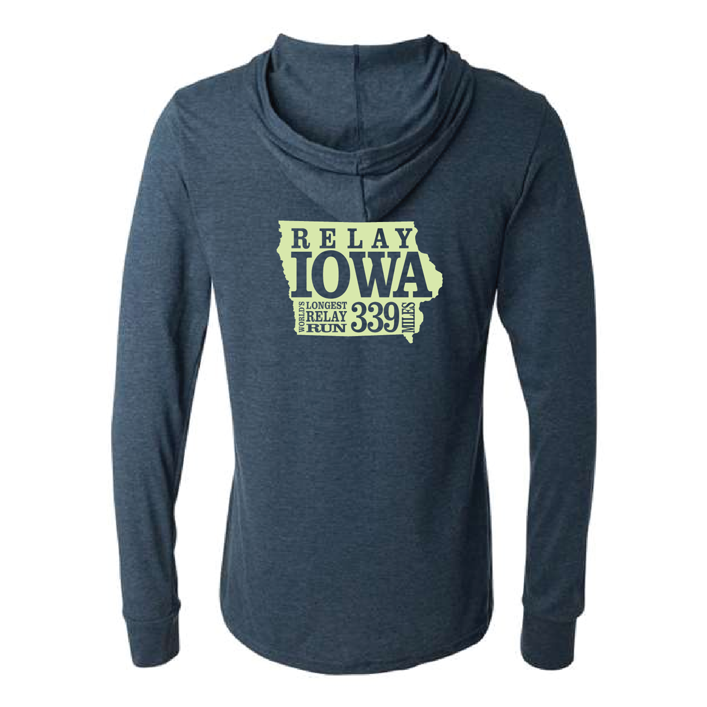 2025 Long Sleeve Hoodie Tee - Heather Navy