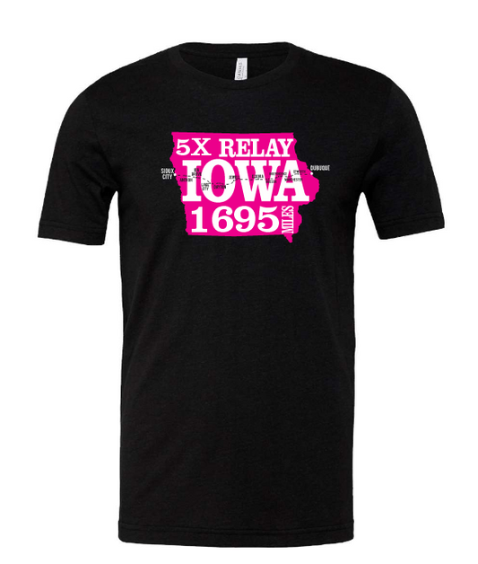 Relay Iowa 5X Runner Tee - 1695 MILES