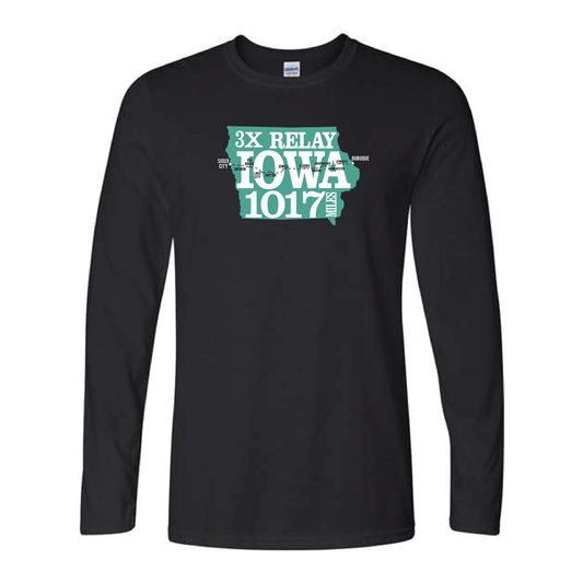 Relay Iowa 3X Runner Tee - 1017 MILES Long Sleeve BLACK T
