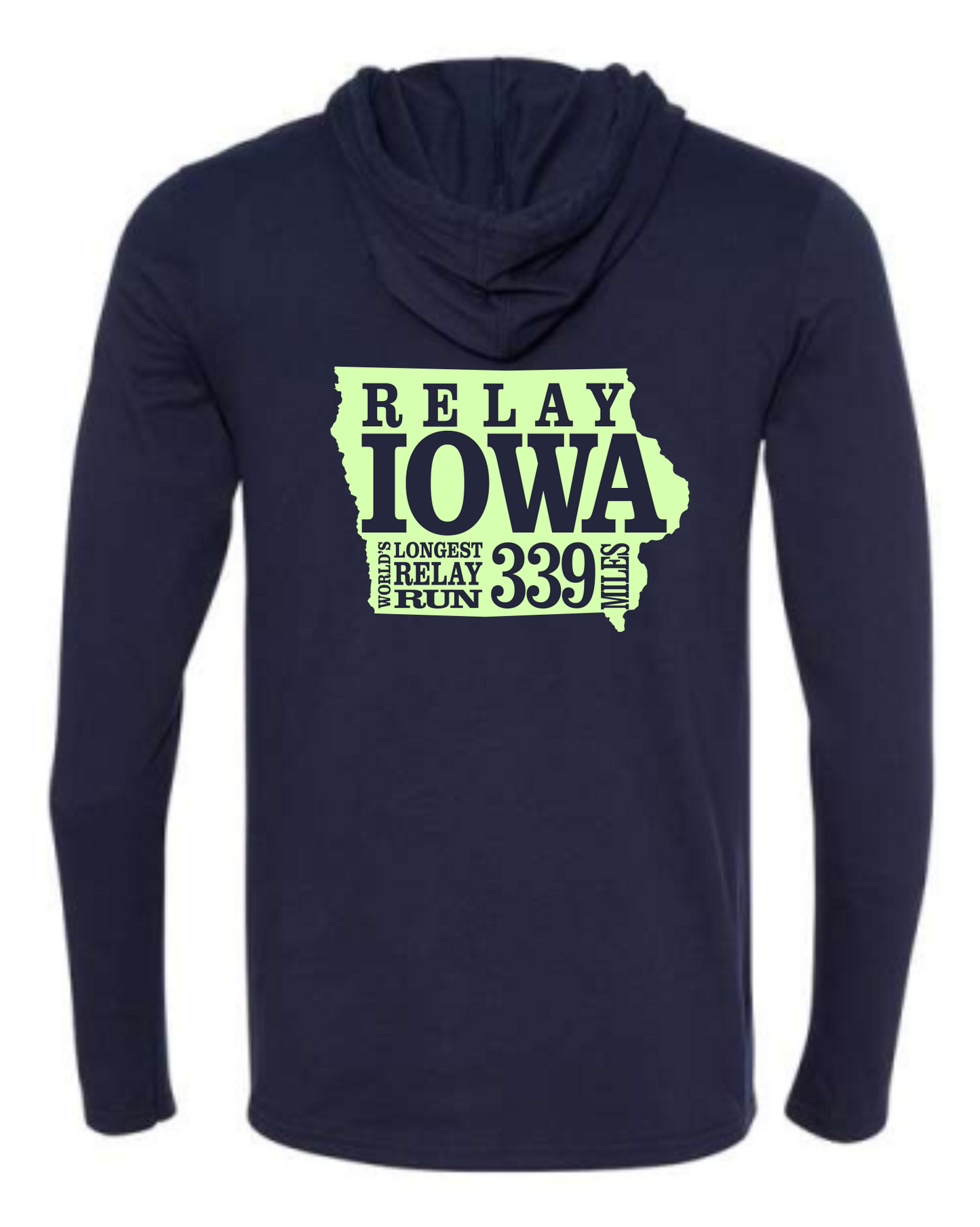 2025 Long Sleeve Hoodie Tee - Navy