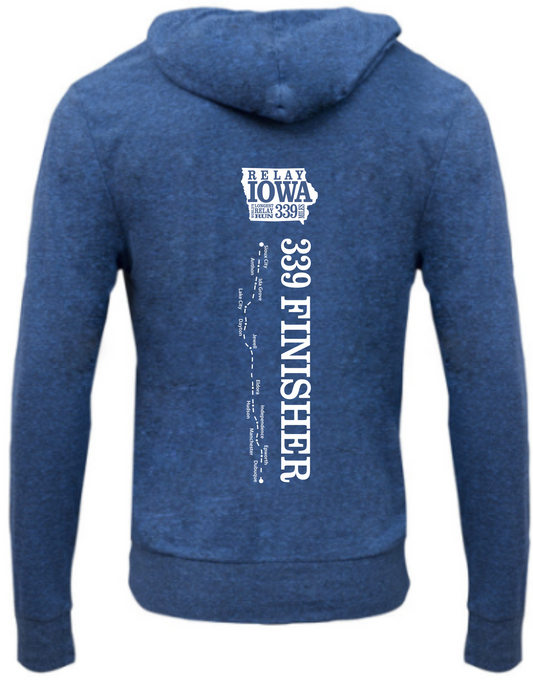 Lightweight Full Zip FINISHER Hoodie Blue & Black Heather