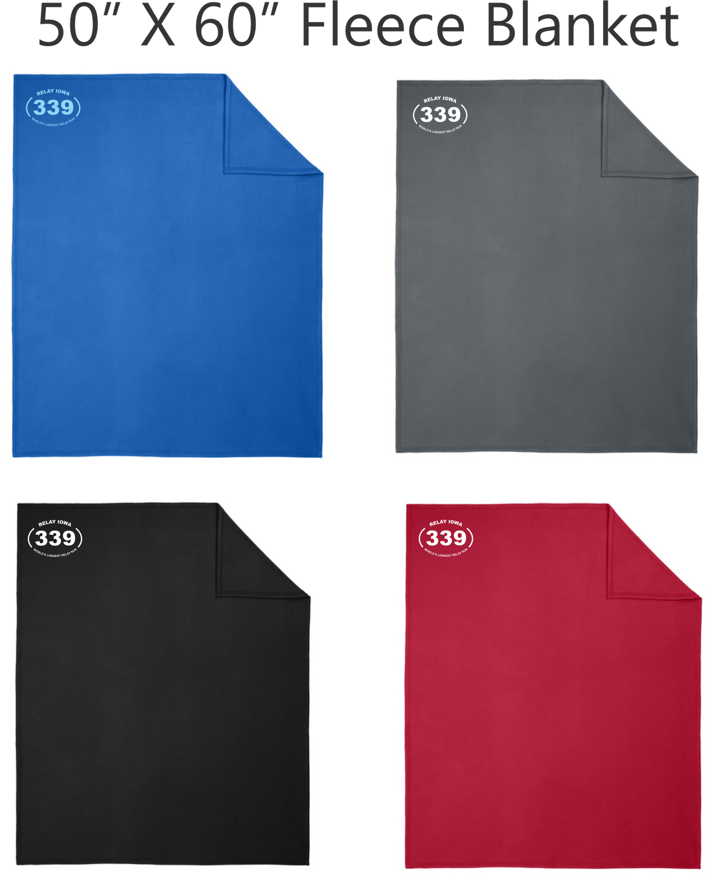 NEW!!  50" x 60" Fleece Blanket  - ORDER ONLINE - Pick Up at the Start Line!