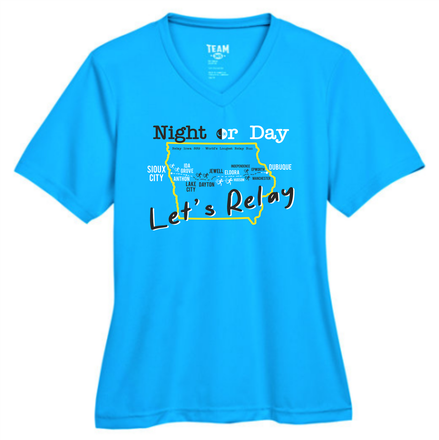 Ladies Night or Day, Let's Relay Performance T-Shirt