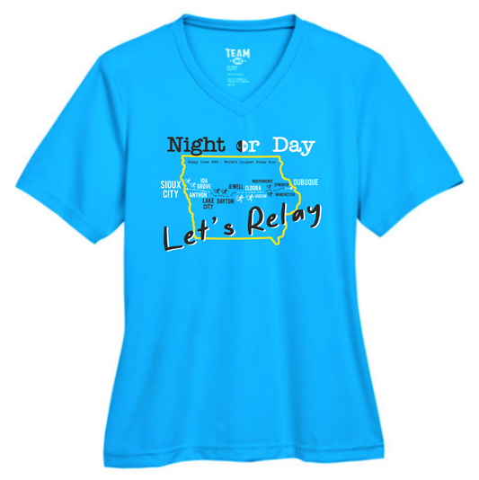 Ladies Night or Day, Let's Relay Performance T-Shirt