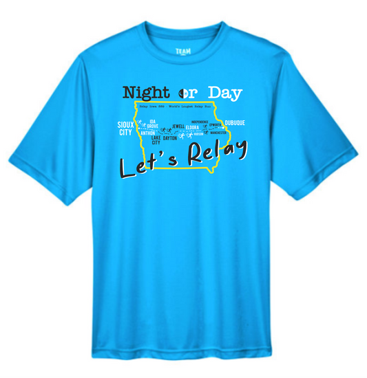 Men's Night or Day, Let's Relay Performance T-Shirt