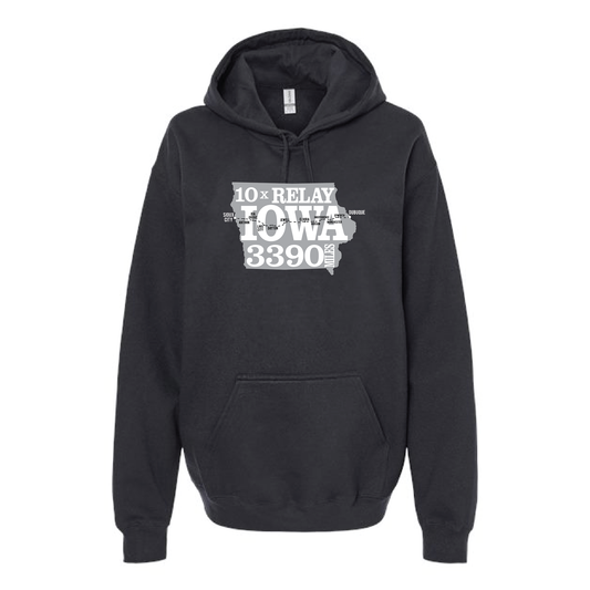 Relay Iowa 10X Runner Tee - 3339 MILES BLACK Hoodie