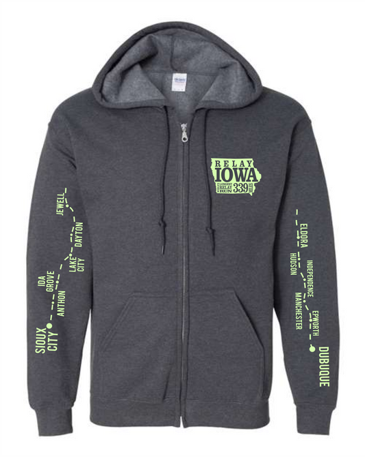 Classic Fit DARK HEATHER Full Zip Hoodie